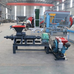 Charcoal extruder machine with diesel engine