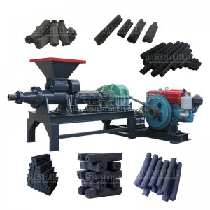 Charcoal extruder machine with diesel engine